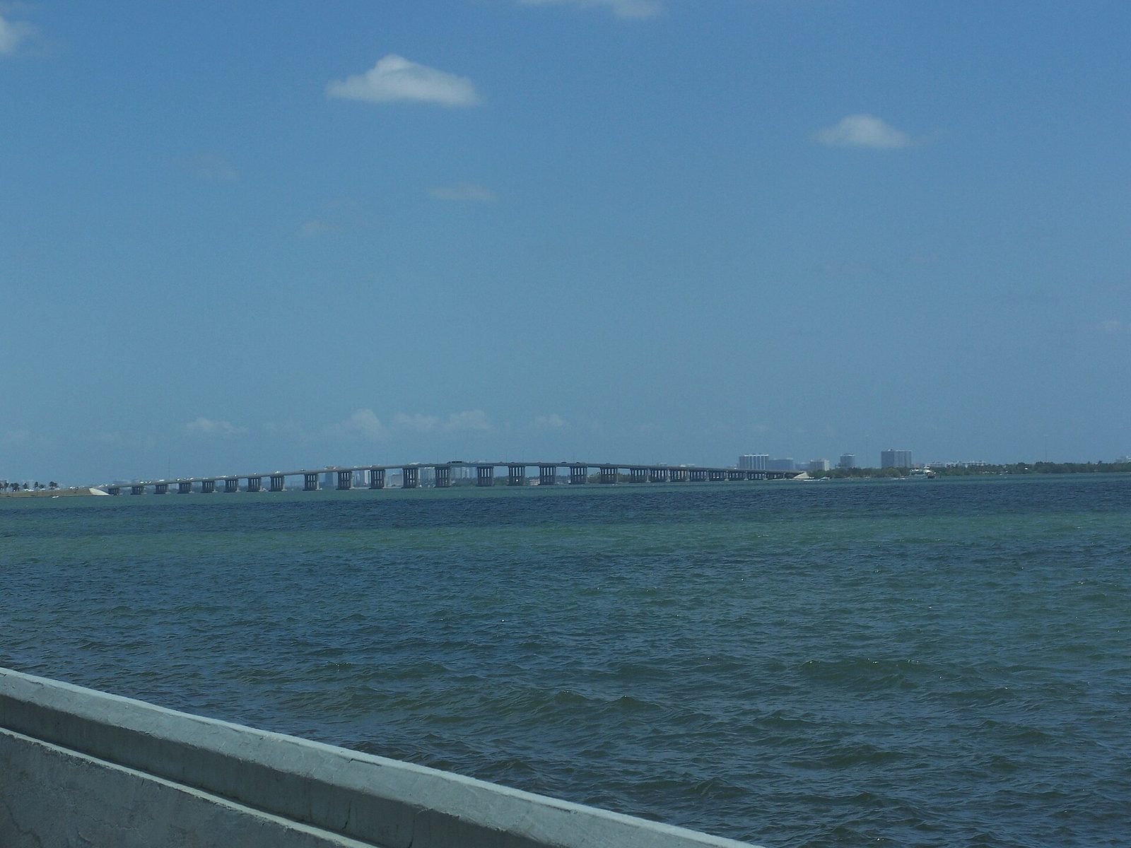 The Julia Tuttle Causeway (Interstate 195) crossing Biscayne Bay