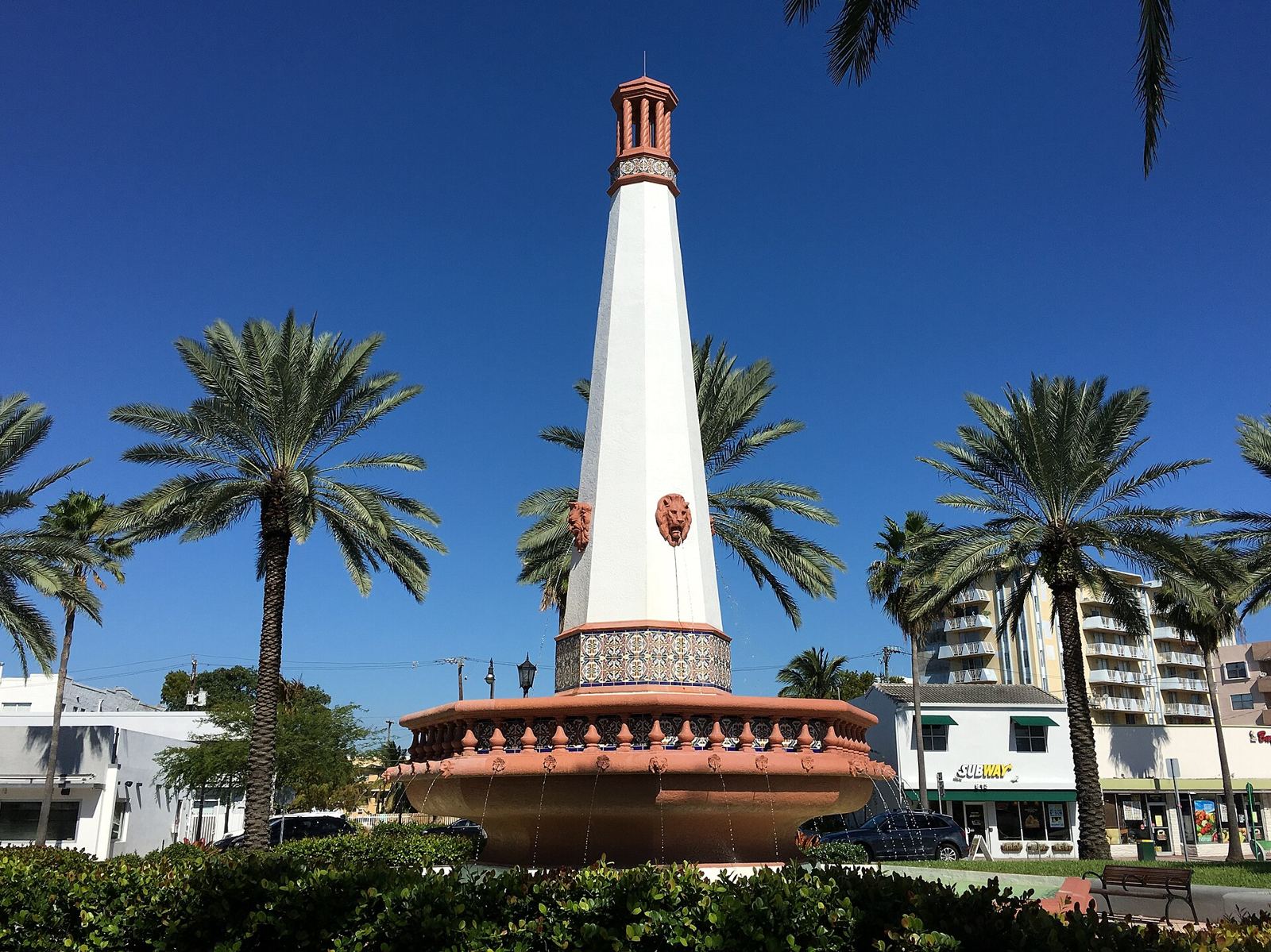 The Vendome Plaza fountain tower on Normandy Isle