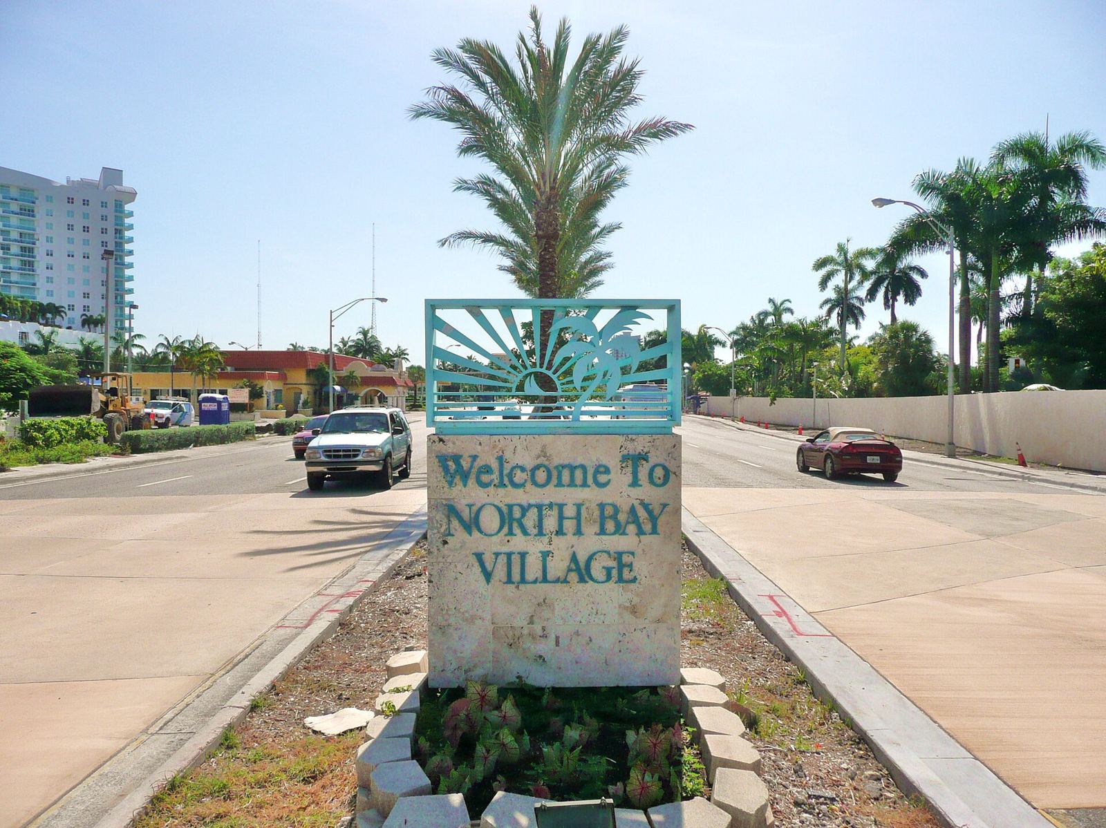 Welcome to North Bay Village sign on the 79th Street Causeway
